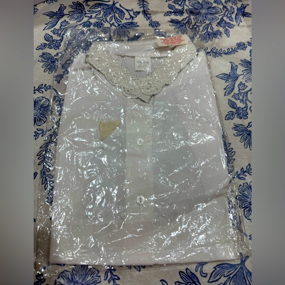 Lillian Vernon vintage White Detachable Lace Collar dicky NIP - Picture 9 of 12
